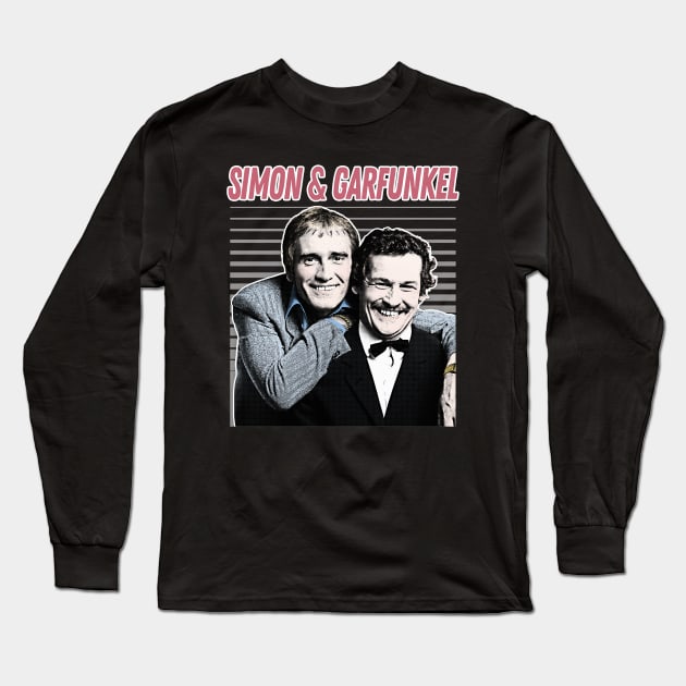 Simon & Garfunkel / Retro Aesthetic Meme British Humour Parody Design Long Sleeve T-Shirt by DankFutura